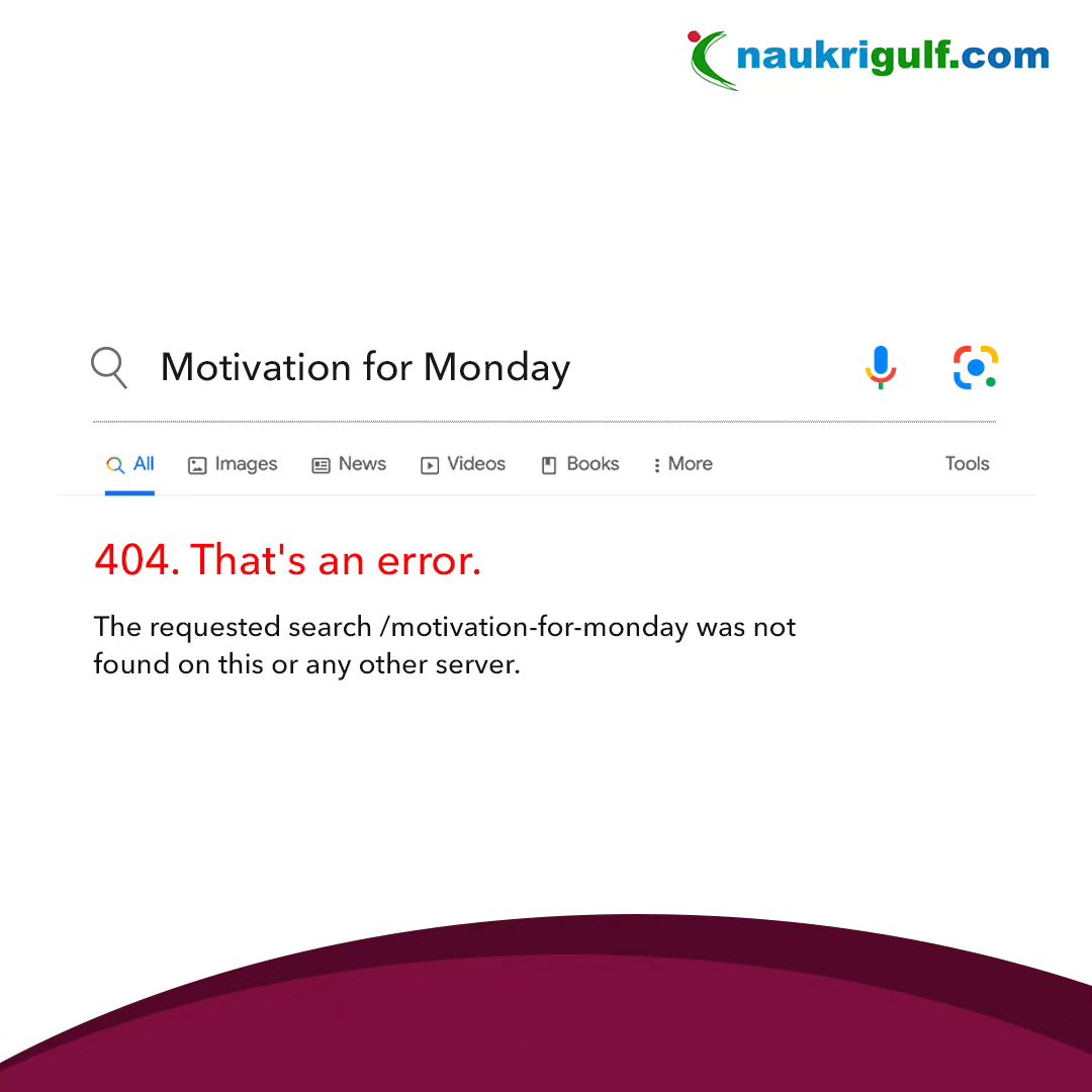 Naukri Gulf Motivation on Monday | Social Panga Dubai